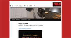 Desktop Screenshot of berliner-hoerspiele.de